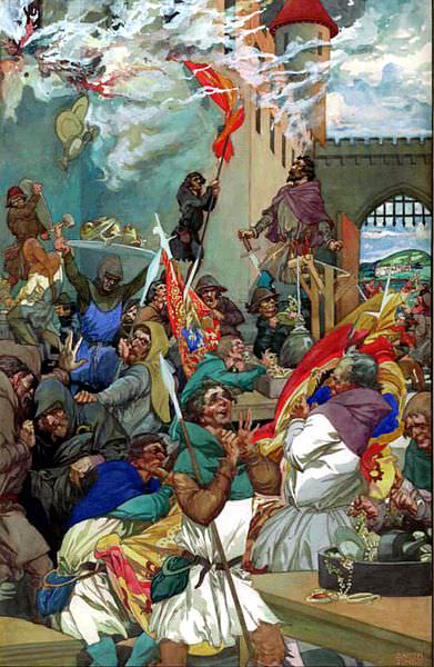 The Savoy burns, 1381